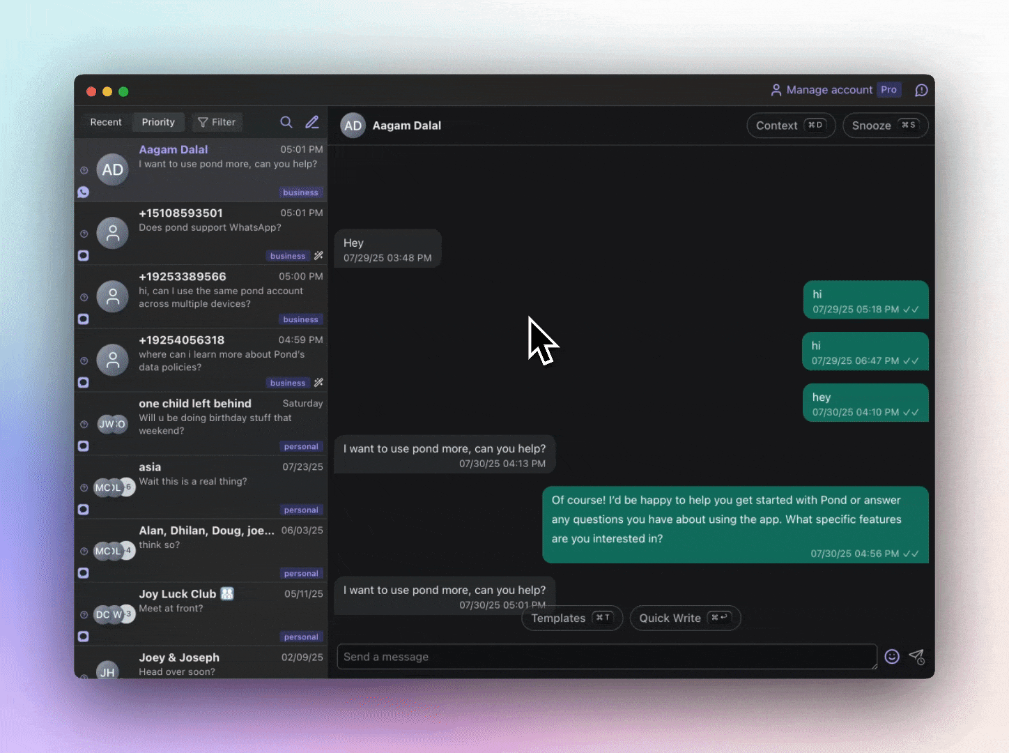 Automatic replies demo